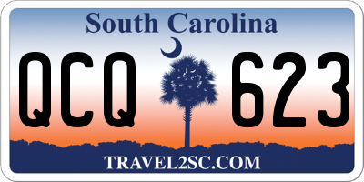 SC license plate QCQ623