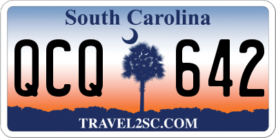 SC license plate QCQ642