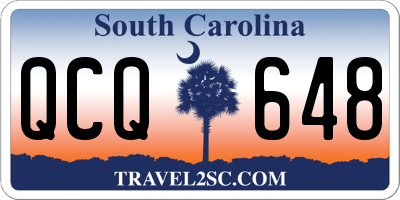 SC license plate QCQ648