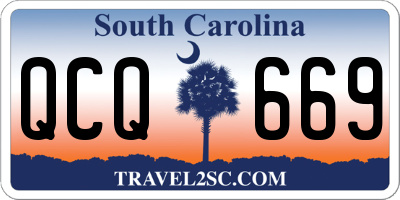 SC license plate QCQ669