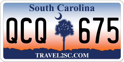 SC license plate QCQ675