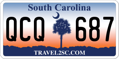 SC license plate QCQ687