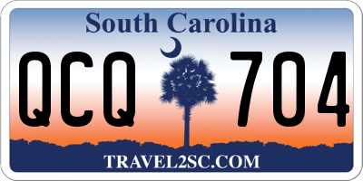 SC license plate QCQ704