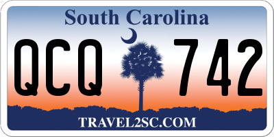 SC license plate QCQ742