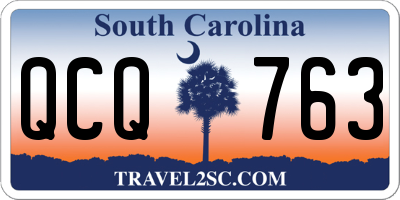 SC license plate QCQ763