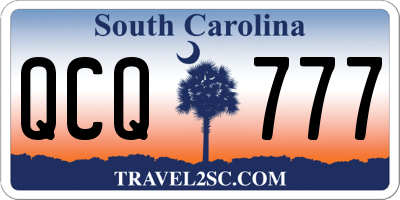 SC license plate QCQ777