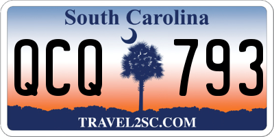 SC license plate QCQ793