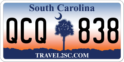 SC license plate QCQ838