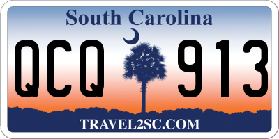 SC license plate QCQ913