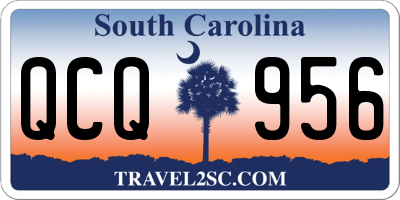 SC license plate QCQ956