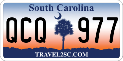 SC license plate QCQ977