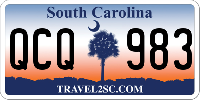 SC license plate QCQ983
