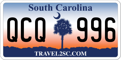 SC license plate QCQ996