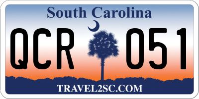 SC license plate QCR051