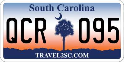 SC license plate QCR095