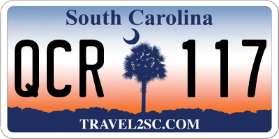 SC license plate QCR117