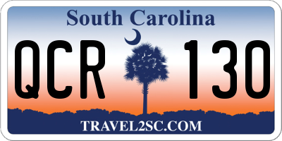 SC license plate QCR130