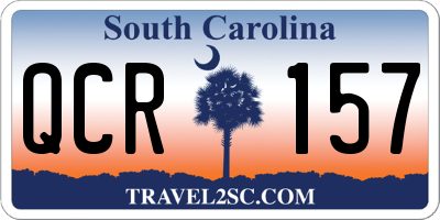 SC license plate QCR157