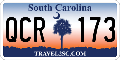 SC license plate QCR173