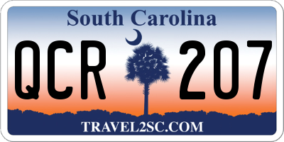 SC license plate QCR207
