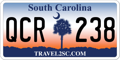 SC license plate QCR238