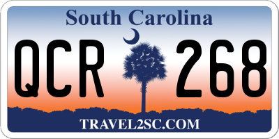 SC license plate QCR268