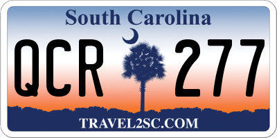 SC license plate QCR277