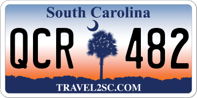 SC license plate QCR482