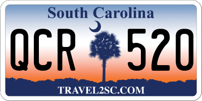 SC license plate QCR520