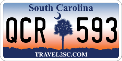 SC license plate QCR593