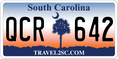 SC license plate QCR642