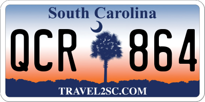 SC license plate QCR864