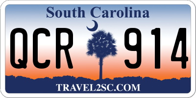 SC license plate QCR914