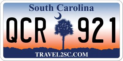 SC license plate QCR921