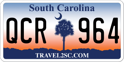 SC license plate QCR964