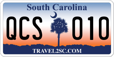 SC license plate QCS010