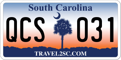 SC license plate QCS031