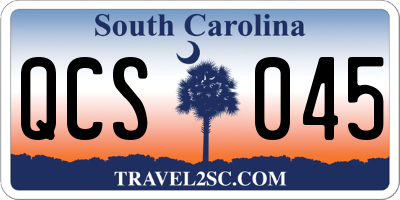 SC license plate QCS045