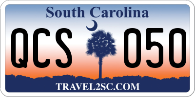 SC license plate QCS050