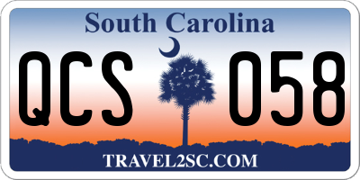 SC license plate QCS058