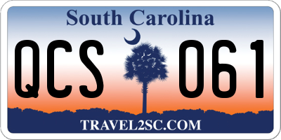 SC license plate QCS061