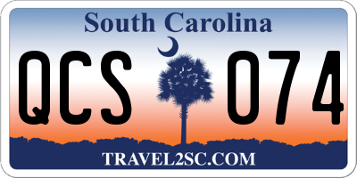 SC license plate QCS074