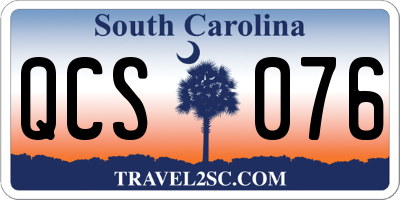 SC license plate QCS076