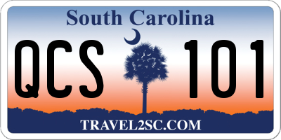 SC license plate QCS101