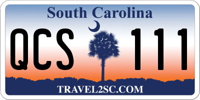 SC license plate QCS111