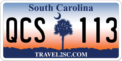 SC license plate QCS113