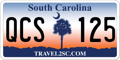 SC license plate QCS125
