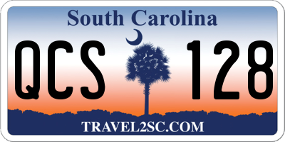 SC license plate QCS128