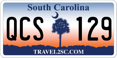 SC license plate QCS129