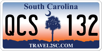 SC license plate QCS132